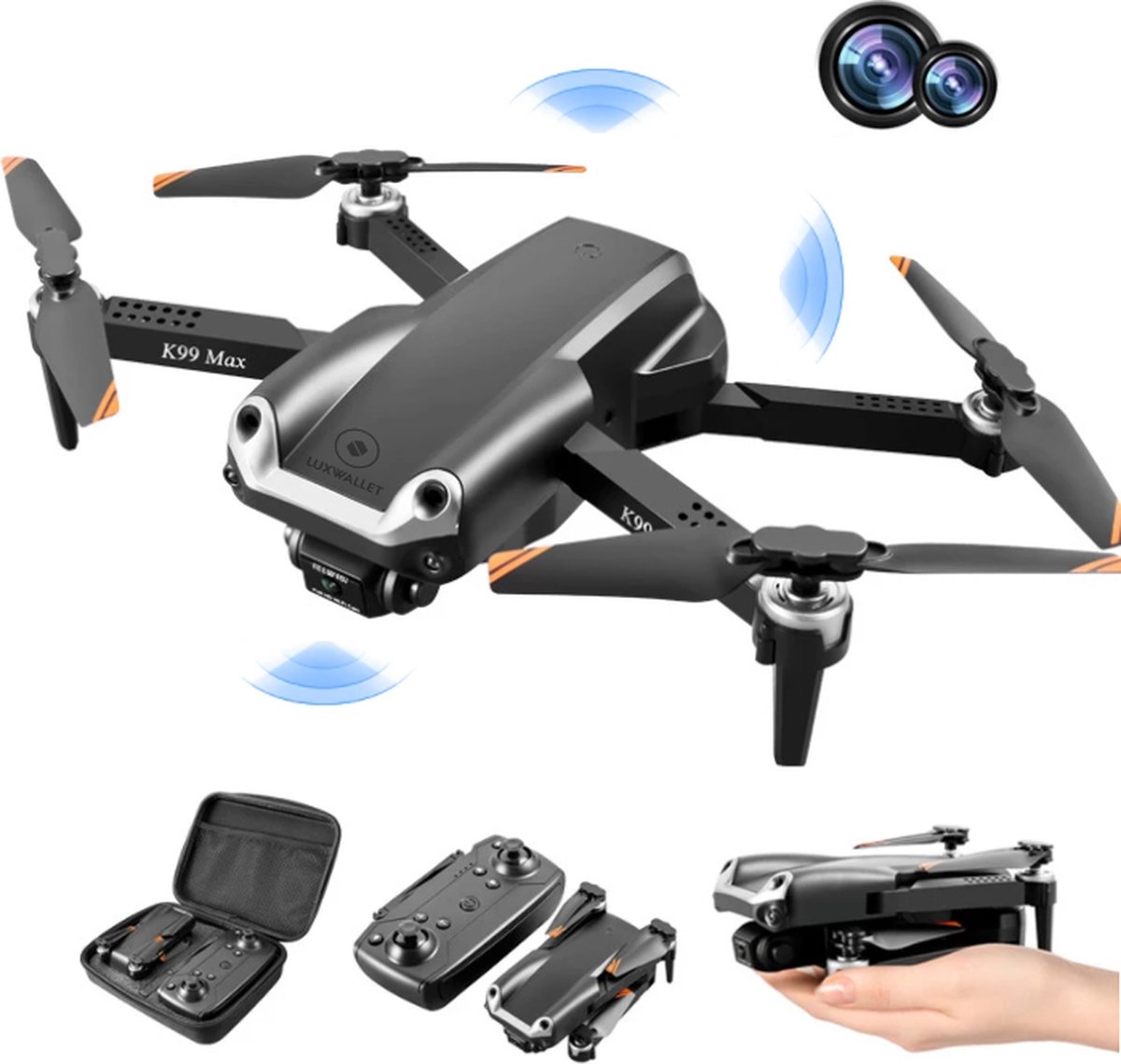 LUXWALLET® AeroFly² Dodge Drone – 20km/h – 480P Mini Drone met Camera + Infrarood Obstakel Ontwijking - 150 Meter - IOS/Android