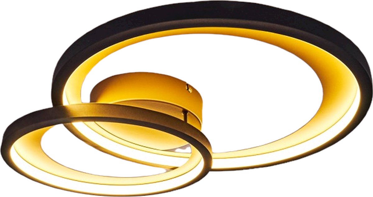 Plafondventilator met verlichting, 36 W, moderne led-plafondlamp, instelbare windsnelheid, met afstandsbediening, voor slaapkamer, woonkamer, eetkamer, 52 cm, wit