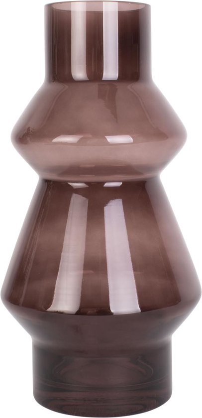 Present Time Vaas Blush - Glas Chocolade Bruin - Medium - 12,5x25cm - Scandinavisch