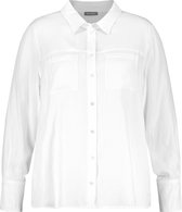 SAMOON Dames Overhemdblouse met borstzakken Offwhite-42