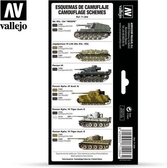 Vallejo Farbenset RAF SEAC 1942-1945 – 8x17 Ml Acrylfarben Für Historischen Modellbau & Airbrush (wasservermalbar)
