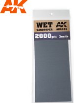 Wet Sandpaper 2000 Grit. 3 Stuks - AK-Interactive - AK-9036