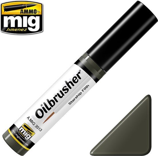 Flacon AMMO OF MIG OILBRUSHER - Peinture à L'huile Pour Maquettisme Avec Pinceau Applicateur Dans Le Bouchon