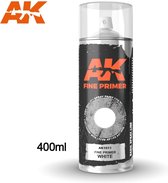 Fine Primer White - Spray 400ml (Includes 2 nozzles) - AK-1011