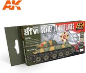 AK Interactive AK561 - Soviet Camouflages Colors Set - 6 x 17 ml