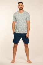 Eskimo heren shortama Katoen - Alvar - 43095  - 4XL   - Blauw