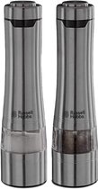 Russell Hobbs Classics Peper- en Zoutmolen (Electrische, Keramische Maalmolens, Verlichte Voet, RVS)