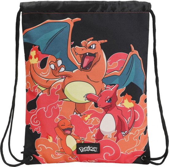 Pokemon Charmander - sac de sport / sac de natation 44 cm - poche zippée incluse - Top qualité !