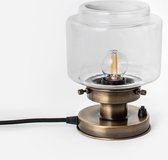 Art Deco Trade - Tafellamp Getrapte Cilinder Small Helder 20's Brons