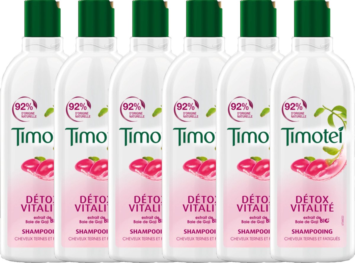 Timotei - Shampoo - Detox Vitality - 6 x 300 ML - Voordeelverpakking