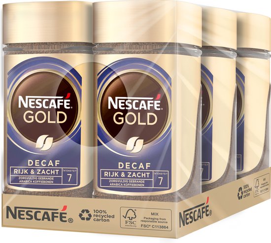 Nescafé Gold Decafé oploskoffie - 6 potten à 100 gram