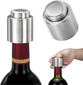 Piro - Wijnstopper - Vacuüm Wijn Afsluiter - Wijnfles Dop - Roestvrij Staal - Universeel