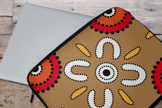 Housse pour ordinateur portable 15 pouces - Design - Fleurs - Pois - Housse pour ordinateur portable