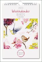 Bekking & Blitz - Weeknotitiekalender 2023 - Michelle Dujardin - Vogels -  Birds - weekkalender 2023- Wandkalender - 17 x 25 cm - Museumkalender - Rijk geïllustreerd - Voorzien van weeknummers
