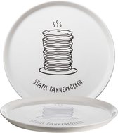 Gusta - Pannenkoekenbord - Groot Dinerbord - ø30cm - Wit