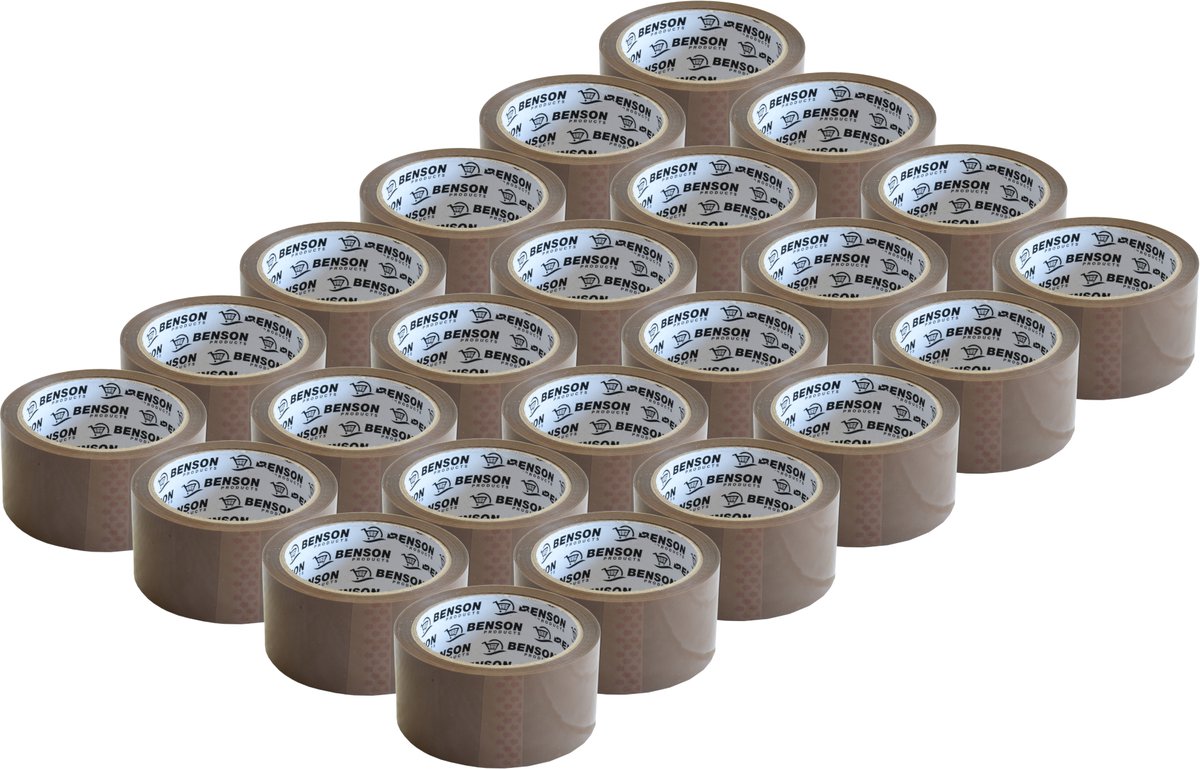 24 x Rollen Verpakkingstape Dozentape | 66m x 48mm | Bruin | Degelijke Kwaliteit | Voordeelverpakking