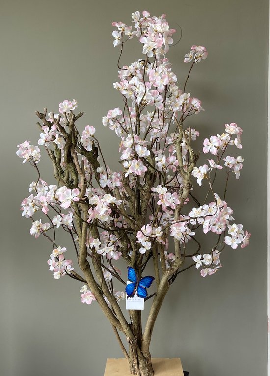 Seta Fiori - Bloesemboom - Kersen Bloesem - Zacht roze - 110cm - Kunstboom - Kerselaar