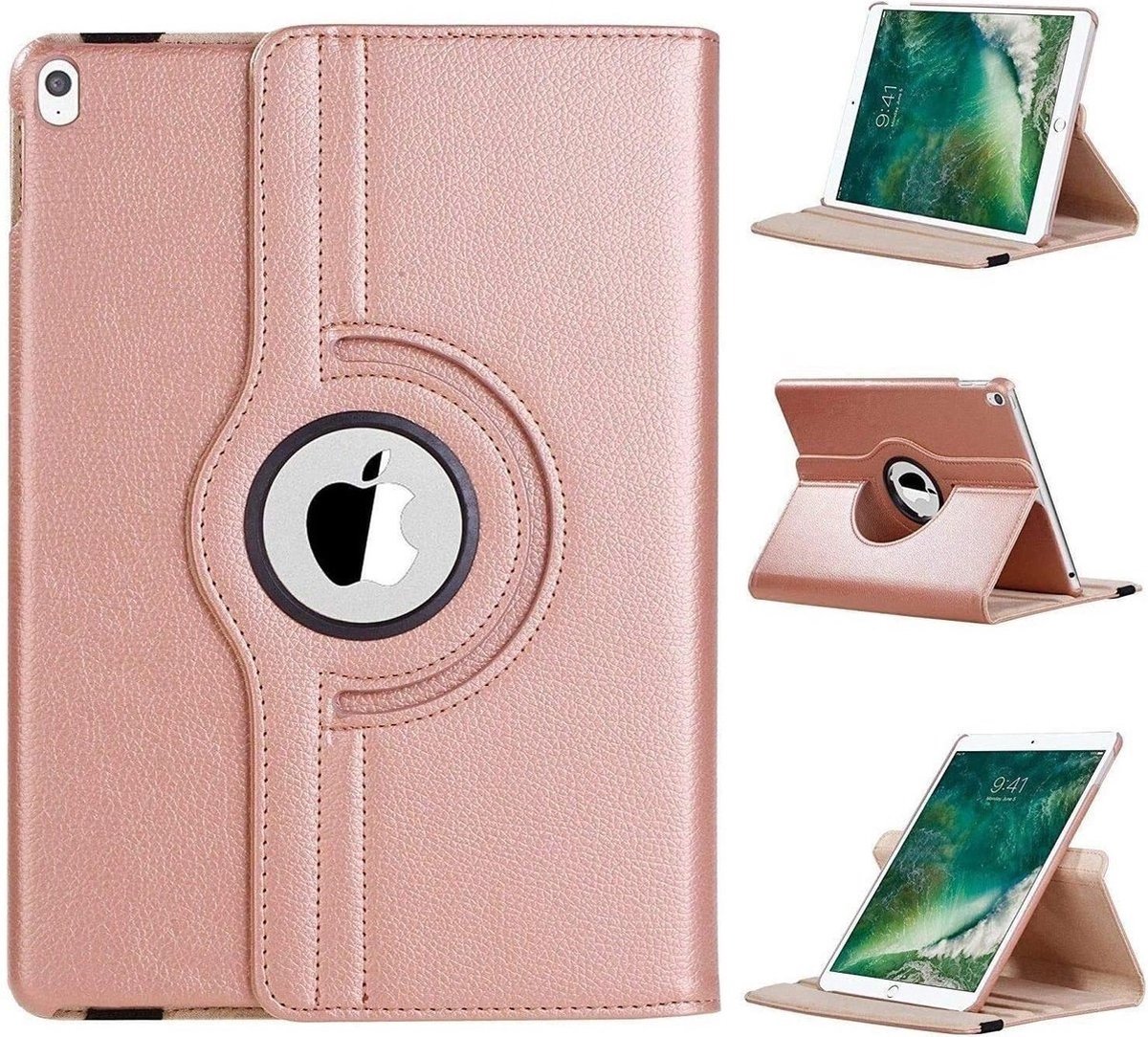Apple iPad 10.2 (2019-2020-2021)Hoesje - Draaibare Tablet Book Cover -Rose Goud