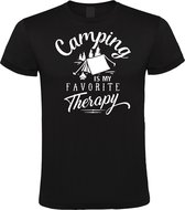 Klere-Zooi - Camping is my Favorite Therapy - Heren T-Shirt - 3XL