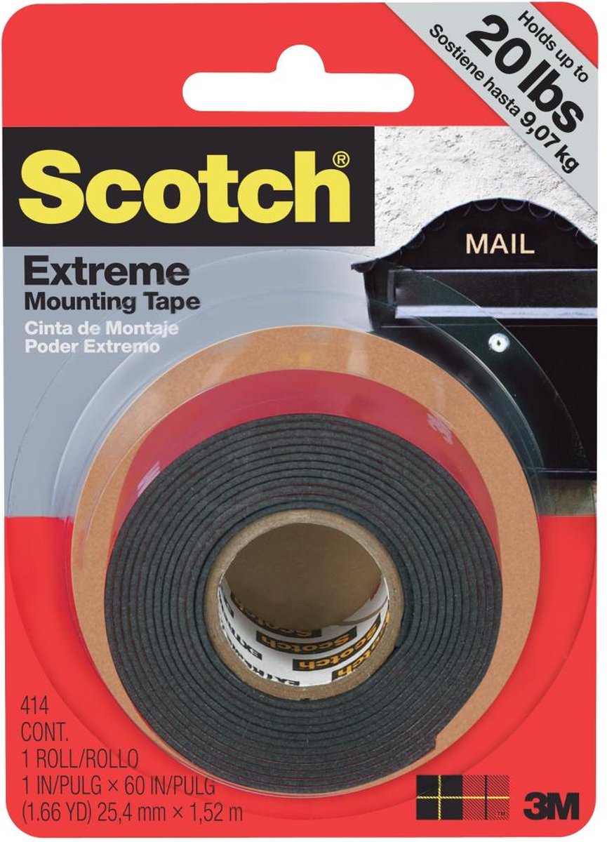 Scotch - Montagetape  Extreme - Dubbelzijdig - Zwart