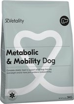 Vetality Hondenvoer Metabolic & Mobility - Hondenvoer Droog - Dieetvoeding Hond - Voordeelverpakking 2 x 3 kg - Ondersteunt bij Overgewicht en Gewrichtsproblemen