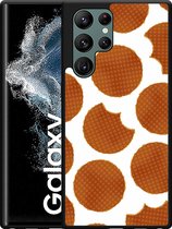 Galaxy S22 Ultra Hardcase hoesje Stroopwafels - Designed by Cazy