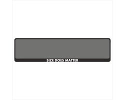 Kentekenplaathouder - Auto - Met Tekst - Size does matter - Voor Kentekenplaat 520x110mm