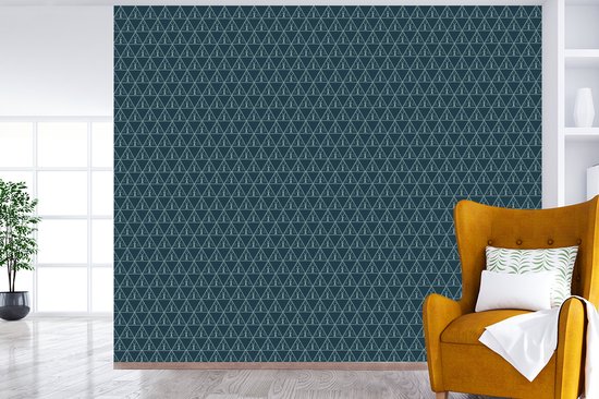 Behang - Fotobehang Design - Jongens - Driehoek - Kind - Breedte 265 cm x hoogte 220 cm