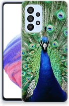 Siliconen Back Cover Geschikt voor Geschikt voor Samsung Galaxy A53 5G GSM Hoesje Pauw