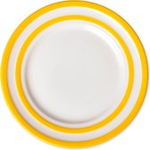 Cornishware Yellow Main Plate - ⌀ 28 cm - dinerbord - geel - Cornish Yellow servies - bord - strepen