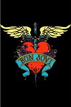 Signs-USA - Muziek wandbord - metaal - Bon Jovi - Heart - 20 x 30 cm