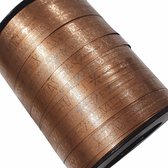 Sierlint / cadeaulint / verpakkingslint / krullint brons 10mm x 250 meter MERRY XMAS (per spoel)