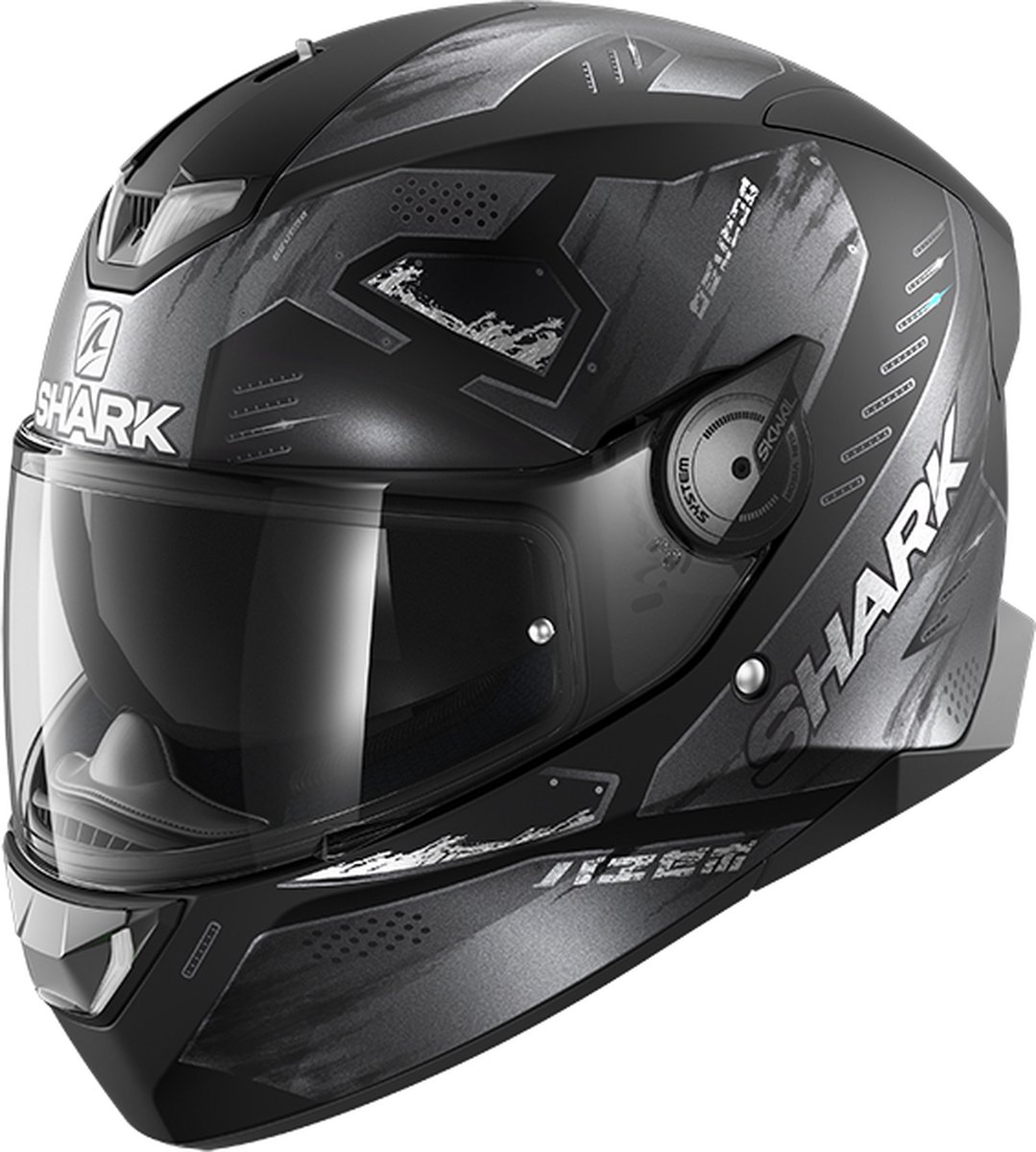 SHARK SKWAL 2.2 VENGER Motorhelm integraalhelm Mat Zwart Antraciet Antraciet - Maat XS