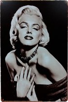Signs-USA - Retro wandbord - metaal - Marilyn Monroe - tease - 20 x 30 cm
