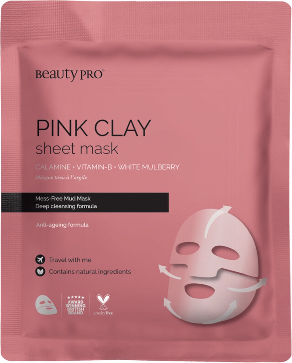 BeautyPro Gezichtsmasker Roze Klei