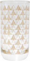 longdrinkglas Driehoek 6,5 x 12,5 cm glas brons