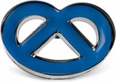 uitsteekvorm krakeling 6,2 x 4 cm rvs blauw/zilver