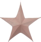 kersthanger ster Maria 65 cm fluweel lichtroze