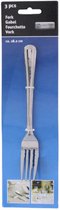 vork 3 stuks zilver