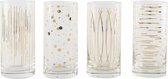 glazenset Mikasa 468 ml transparant/goud 4 stuks
