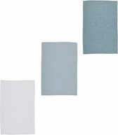 theedoek 70 x 47 cm katoen grijs/blauw 3-delig