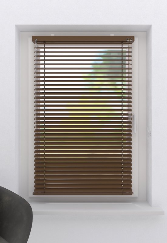 Aluminium Jaloezie Fine 25 mm Mokka 160 x 175