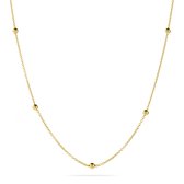 Gisser Jewels - Collier VGN018 - Or jaune 14 kt - avec perles (3 mm) - 38 + 4 cm