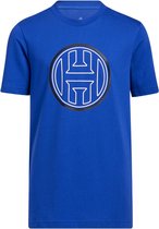 adidas Harden Logo Shirt kinderen - sportshirts - blauw - maat 164