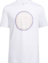 adidas Harden Logo Shirt kinderen - sportshirts - wit - maat 152