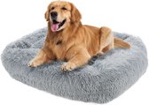 Happyment® Fluffy dierenmand - Wasbaar - Hondenmand - Kattenmand - Premium dierenmand - Hondenbench - Pluche kussen - 80x70x18cm