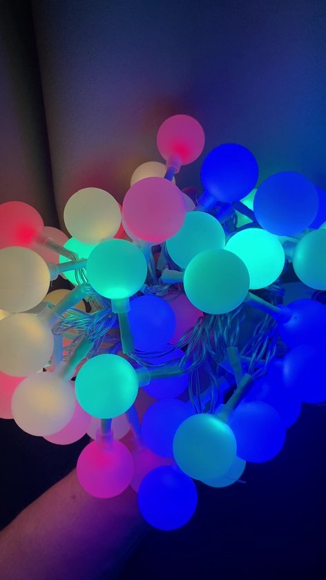 bubbel wijs Dosering Gekleurde Feestverlichting LED - 50 Lampen - 15 m - Multi kleur | bol.com