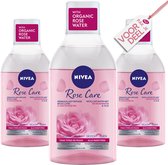 Nivea Micellair Rose Care Waterproof Make-up Remover Water - Pak Je Voordeel - 3 x 400 ml