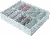 opbergbox schoenen 76 cm polypropyleen blauw/wit