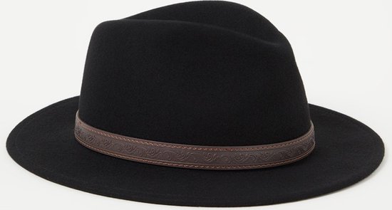 huiswerk vals Uitdrukkelijk Stetson Traveller hoed van wol - Zwart - Maat M (57cm) | bol.com